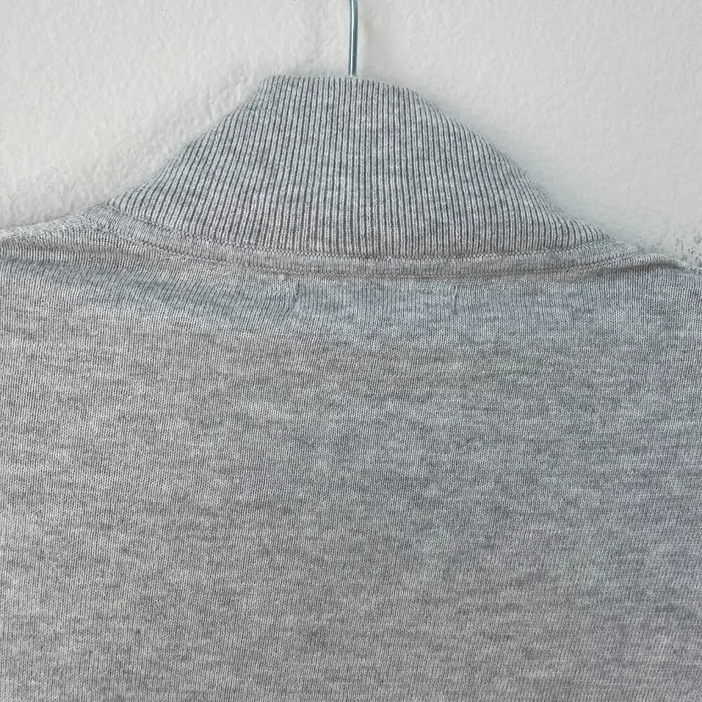 Banana Republic Mens XL Gray‎ Pima Cotton Cashmere Quarter Zip Pullover Sweater